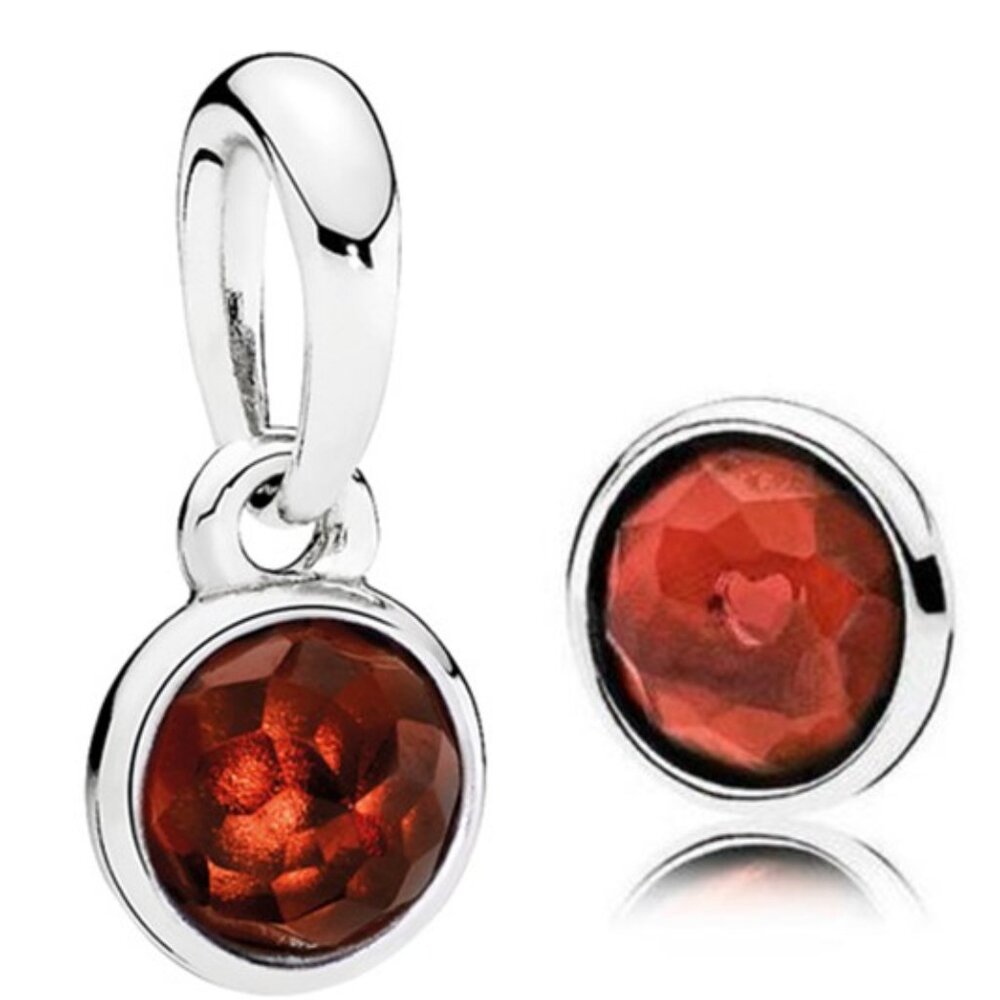 Pandora January Droplet AND matching Petite Locket Charm